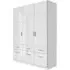 Celle 3-Door Wardrobe with Drawers - White