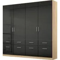 Celle 4 Door Wardrobe - Black, Oak
