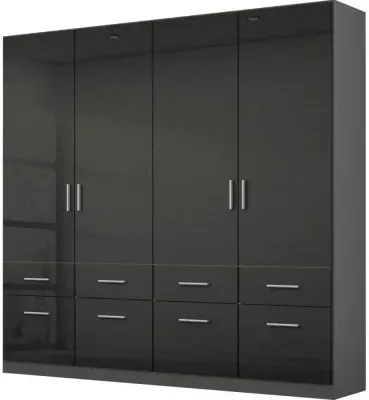 Celle 4 Door Wardrobe - Black