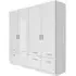 Celle 4-Door Wardrobe with Drawers - White