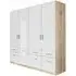 Celle 4-Door Wardrobe with Drawers - White, Sonoma Oak