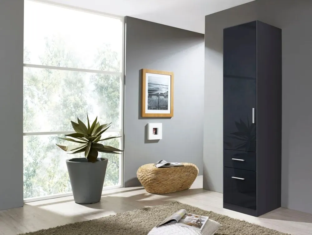 Celle 47cm Door Wardrobe - Black