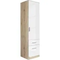 Celle 47cm Wardrobe with Drawers LH Door - Sonoma Oak, White