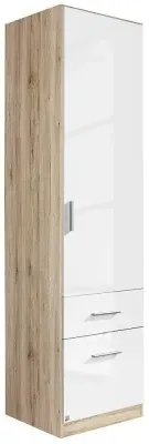 Celle 47cm Wardrobe with Drawers LH Door - Sonoma Oak, White image