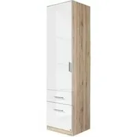 Celle 47cm Wardrobe with Drawers RH Door - Sonoma Oak, White