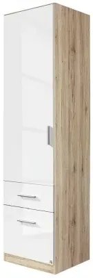 Celle 47cm Wardrobe with Drawers RH Door - Sonoma Oak, White