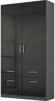 Celle 91cm 2 Door Wardrobe - Black