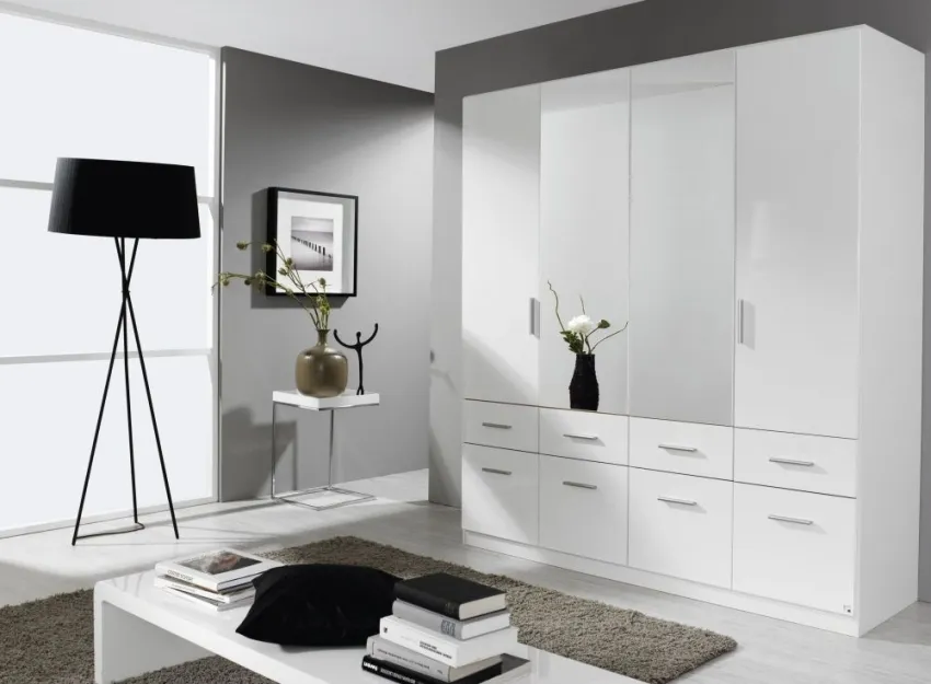 Celle Gloss Wardrobe with Storage