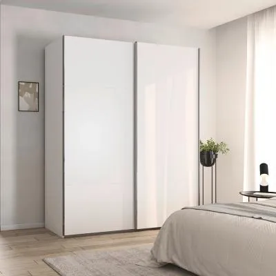Contido 181cm 2 Door Sliding Wardrobe with Extras - Alpine White image
