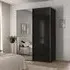 Contido 2 Door Sliding Mirror Wardrobe with Extras - Black
