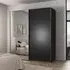 Contido 2 Door Sliding Mirror Wardrobe with Extras - Black
