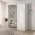 Contido 2 Door Sliding Mirror Wardrobe with Extras - Crystal White