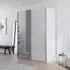Contido 2 Door Sliding Mirror Wardrobe with Extras - Crystal White Glass