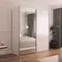 Contido 2 Door Sliding Mirror Wardrobe with Extras - Crystal White Glass