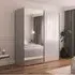 Contido 2 Door Sliding Mirror Wardrobe with Extras - Silk Grey