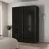 Contido 2 Door Sliding Wardrobe with Extras - Black Glass