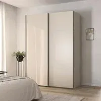 Contido 2 Door Sliding Wardrobe with Extras - Champagne