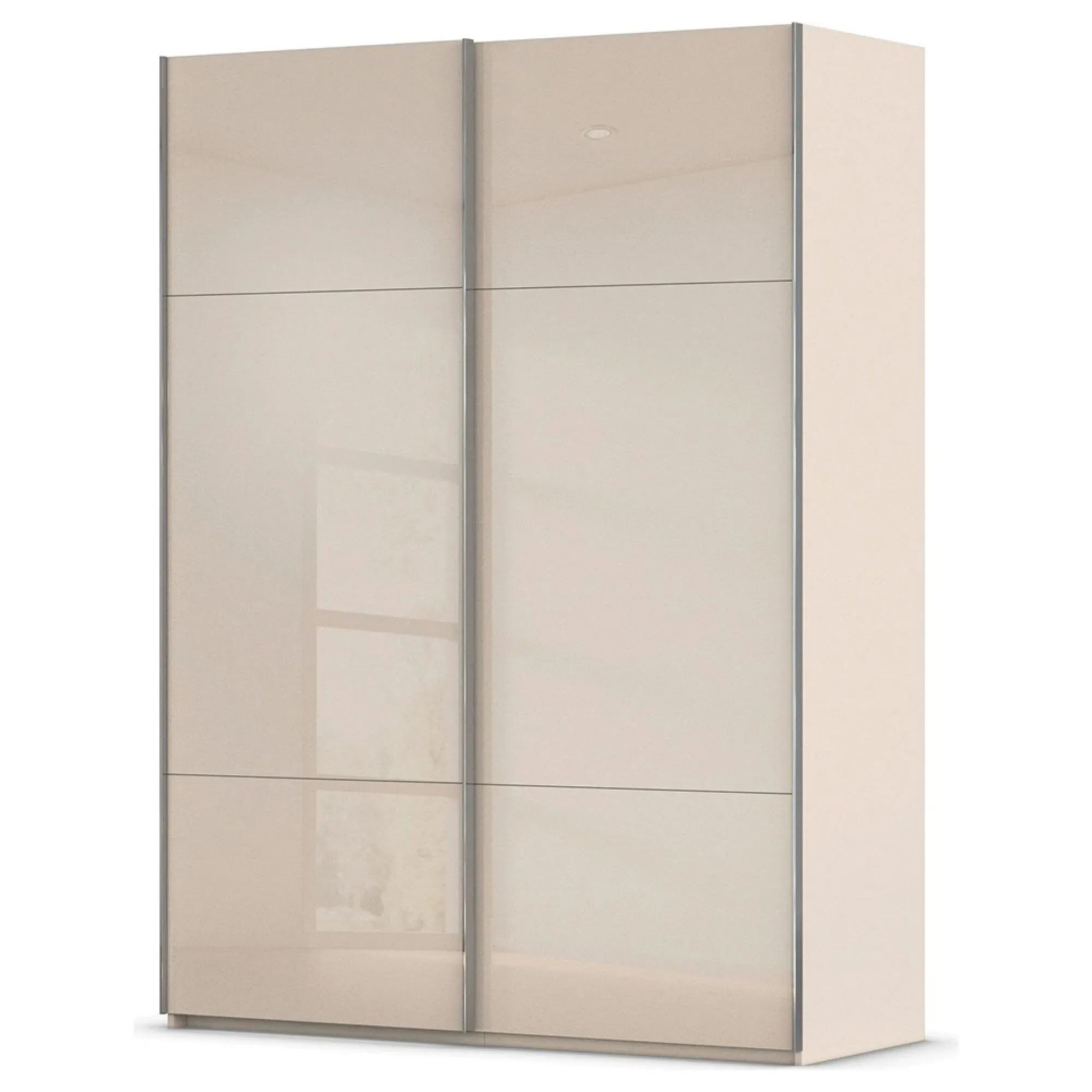Contido 2 Door Sliding Wardrobe with Extras - Champagne Glass