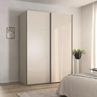 Contido 2 Door Sliding Wardrobe with Extras - Champagne
