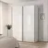 Contido 2 Door Sliding Wardrobe with Extras - Crystal White Glass