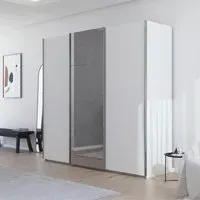 Contido 3 Door Sliding Mirror Wardrobe with Extras - Alpine White