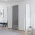 Contido 3 Door Sliding Mirror Wardrobe with Extras - Alpine White