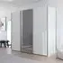 Contido 3 Door Sliding Mirror Wardrobe with Extras - Alpine White