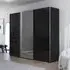 Contido 3 Door Sliding Mirror Wardrobe with Extras - Black Glass