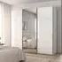 Contido 3 Door Sliding Mirror Wardrobe with Extras - Crystal White Glass