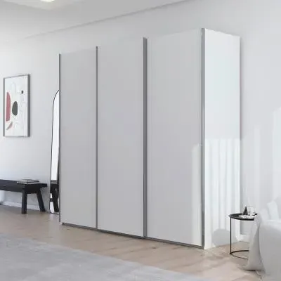 Contido 3 Door Sliding Wardrobe with Extras - Alpine White image