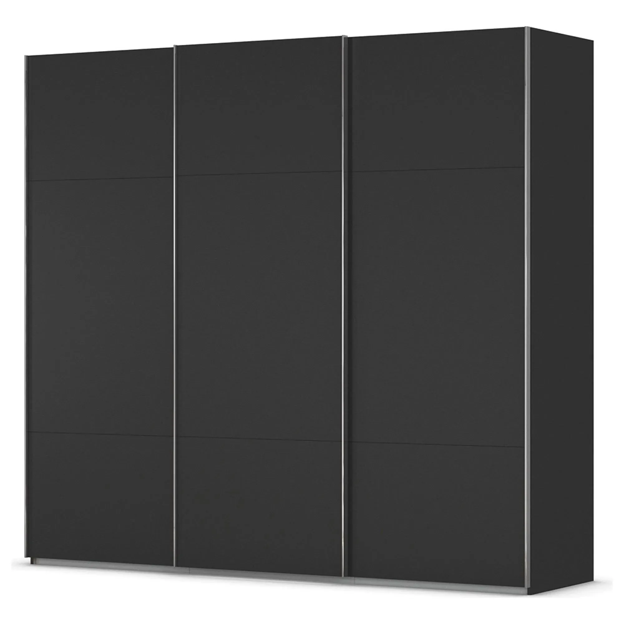 Contido 3 Door Sliding Wardrobe with Extras - Black