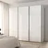 Contido 3 Door Sliding Wardrobe with Extras - Crystal White Glass