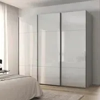 Contido 3 Door Sliding Wardrobe with Extras - Silk Grey Glass