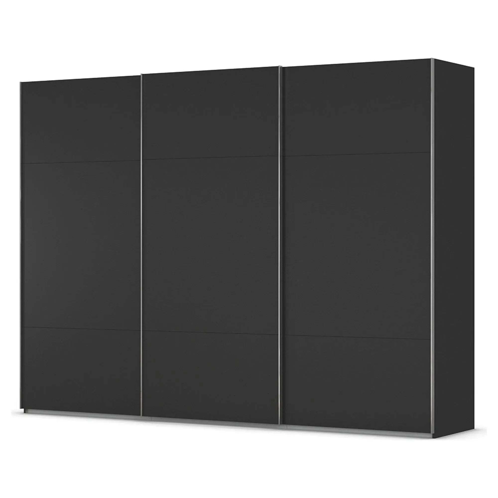 Contido 301cm 3 Door Sliding Wardrobe with Extras - Black