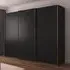 Contido 301cm 3 Door Sliding Wardrobe with Extras - Black
