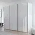 Contido 301cm 3 Door Sliding Wardrobe with Extras - Crystal White Glass