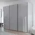 Contido 301cm 3 Door Sliding Wardrobe with Extras - Silk Grey Glass