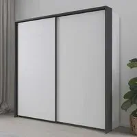 Corvo 2 Door Sliding Wardrobe with Passepartout - Alpine White