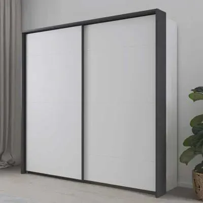 Corvo 2 Door Sliding Wardrobe with Passepartout - Alpine White image
