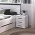 Corvo 3 Drawer Bedside Cabinet - Alpine White