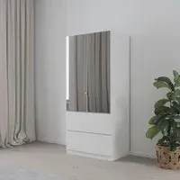 Costa 2 Door Combi Wardrobe - Alpine White