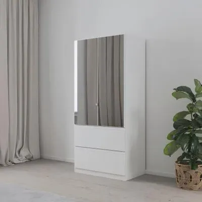 Costa 2 Door Combi Wardrobe - Alpine White image