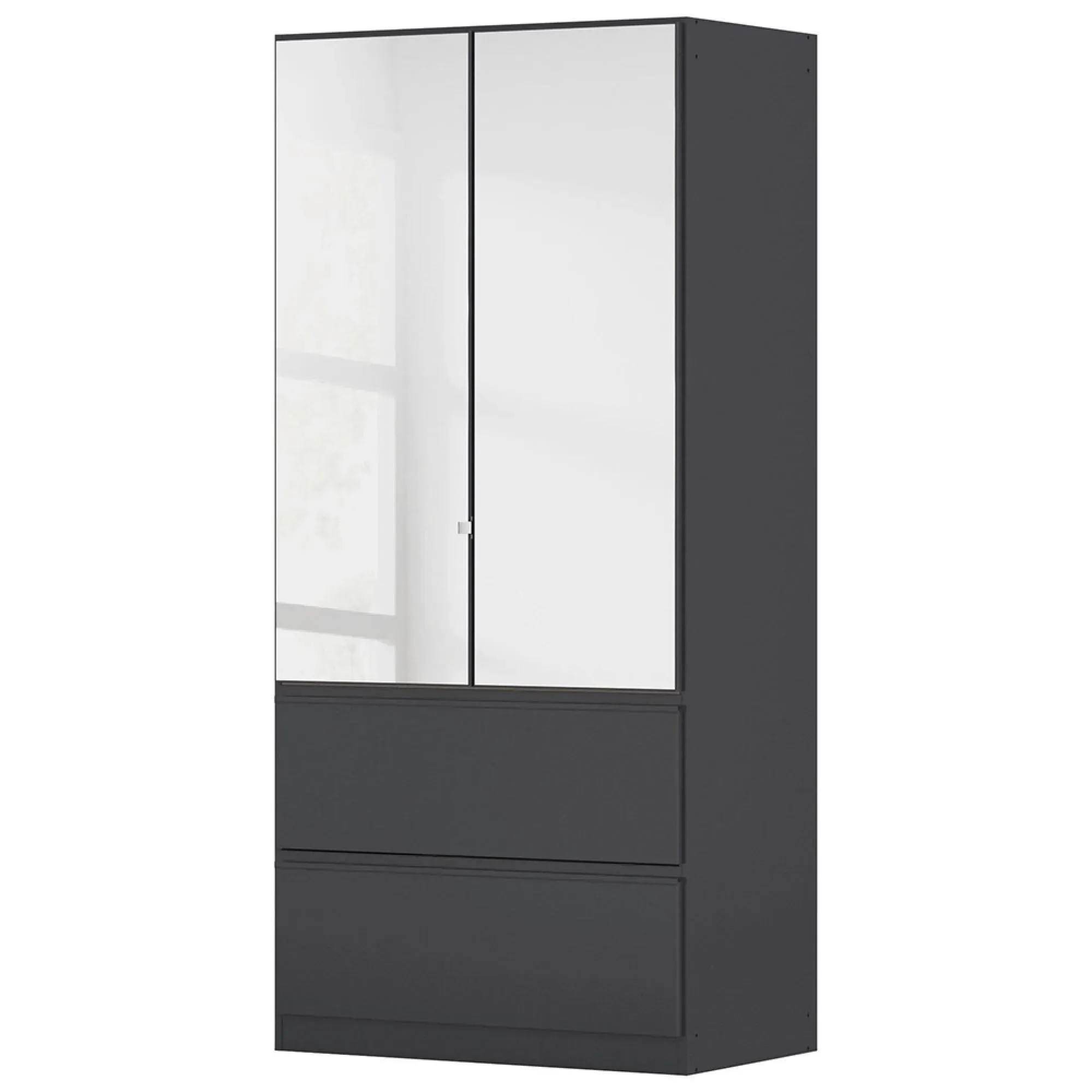 Costa 2 Door Combi Wardrobe - Metallic Dark Grey