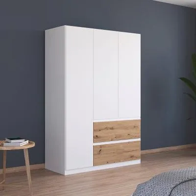 Costa 3 Door Wardrobe with Drawers - Alpine White