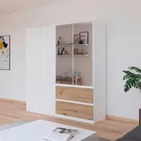 Costa 4 Door Combi Wardrobe - Alpine White