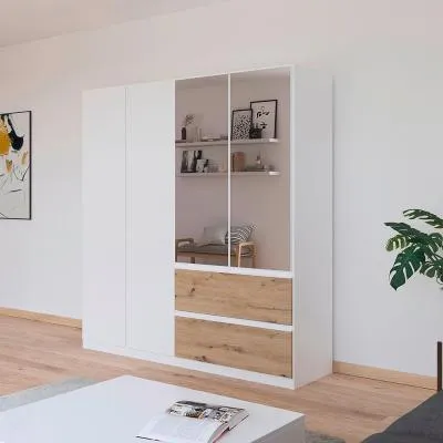 Costa 4 Door Combi Wardrobe - Alpine White image