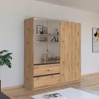 Costa 4 Door Combi Wardrobe - Artisan Oak