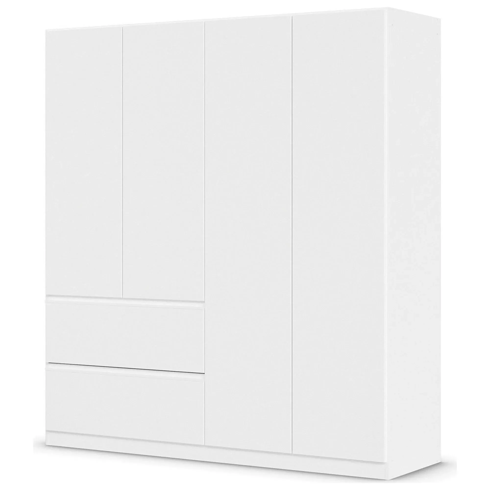 Costa 4 Door Wardrobe with Drawers - Alpine White