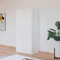 Costa 91cm 2 Door Wardrobe - Alpine White