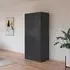 Costa 91cm 2 Door Wardrobe - Metallic Dark Grey